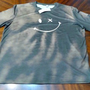 NEW Men's Face Print Casual White Long Sleeve T-Shirt